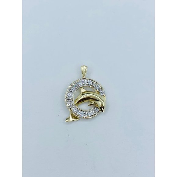 Real 10k Gold pendant dolphin
